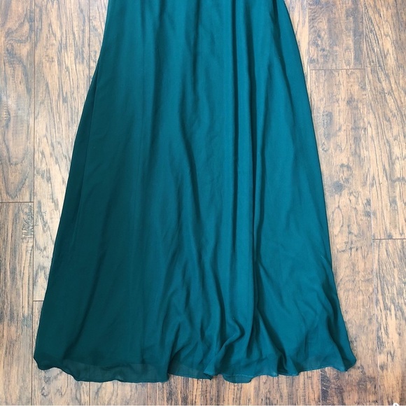 Birdy Grey • Jane Convertible Chiffon Dress bridesmaid formal Emerald green gown - Picture 9 of 15